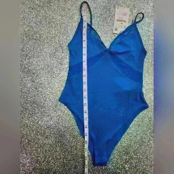 ZARA BLUE  STRETCHY BODY SUIT SIZE SMALL - Picture 7 of 8